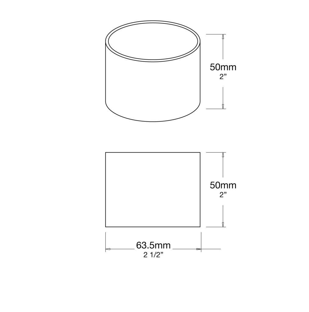 Dimensioned line drawing of the Hunza Snoot