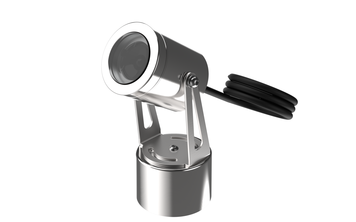 Hunza Pond Light Weighted Base in stainless steel on a round weighted base