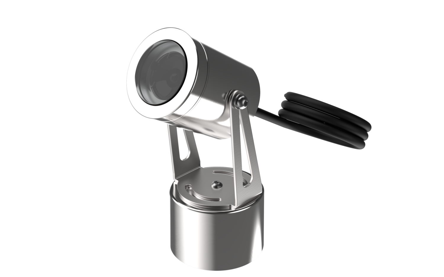 Hunza Pond Light Weighted Base with MR16 retrofit lamp, in stainless steel