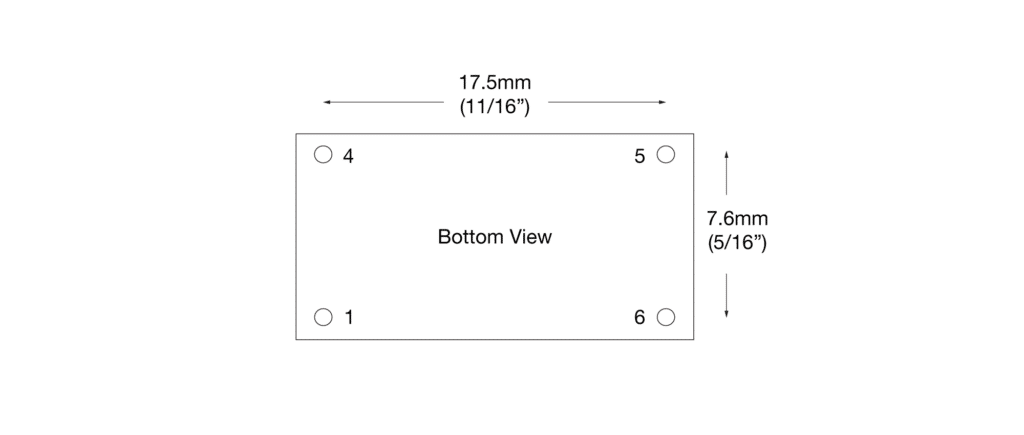 Dimensioned line drawing of the Hunza RECOM 700mA Integral DC Driver | 40W