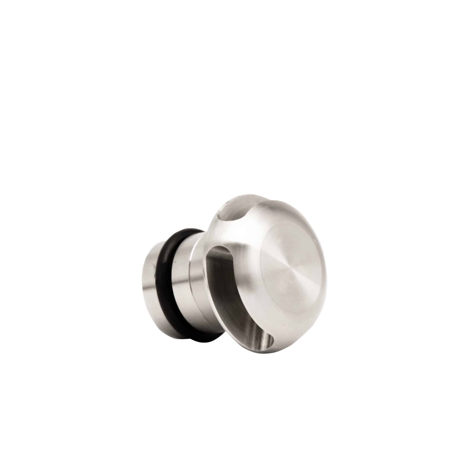 LuxR Micro Pathlight in stainless steel seen from the side with its sealing ring