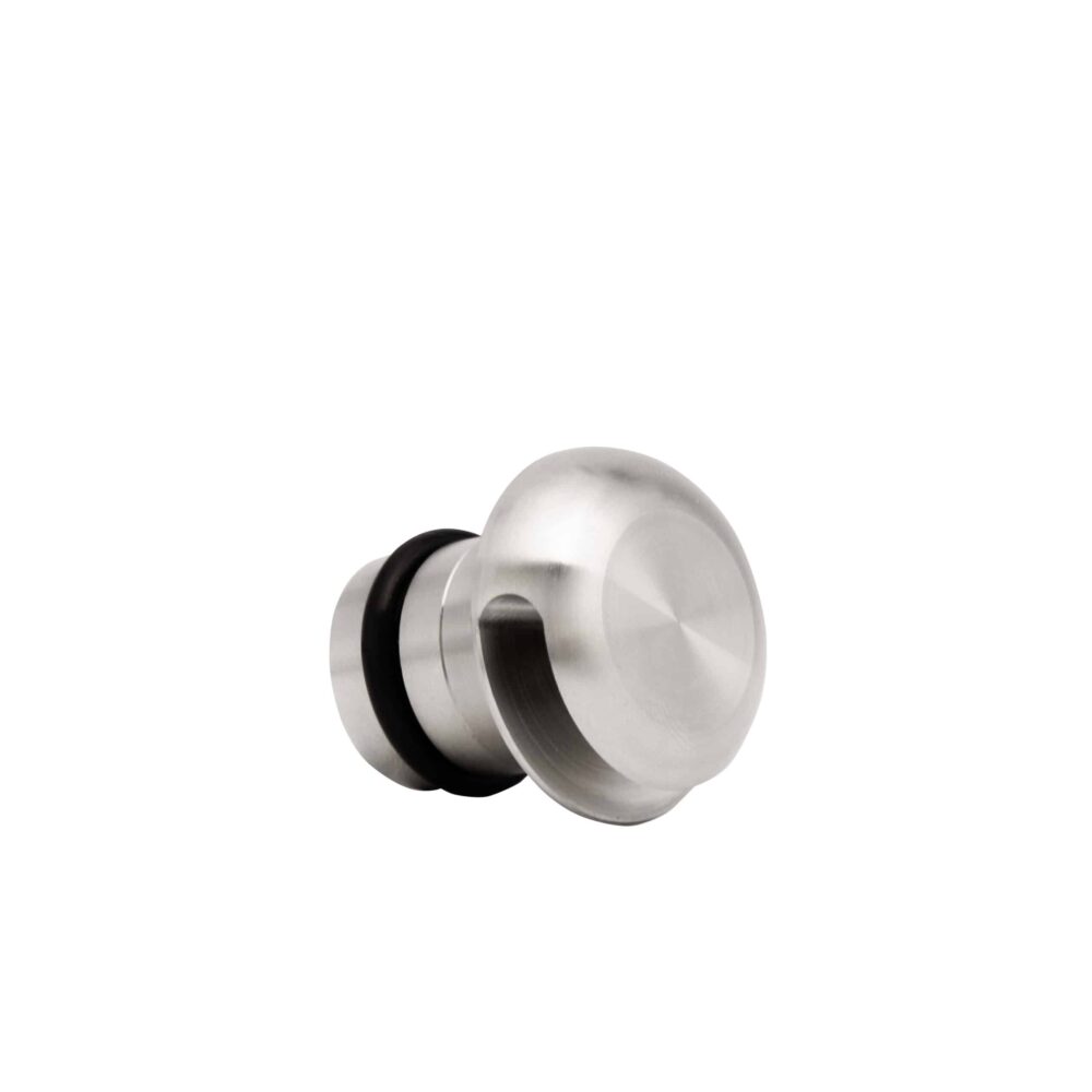 LuxR Micro Steplight in stainless steel seen from the side with its sealing ring