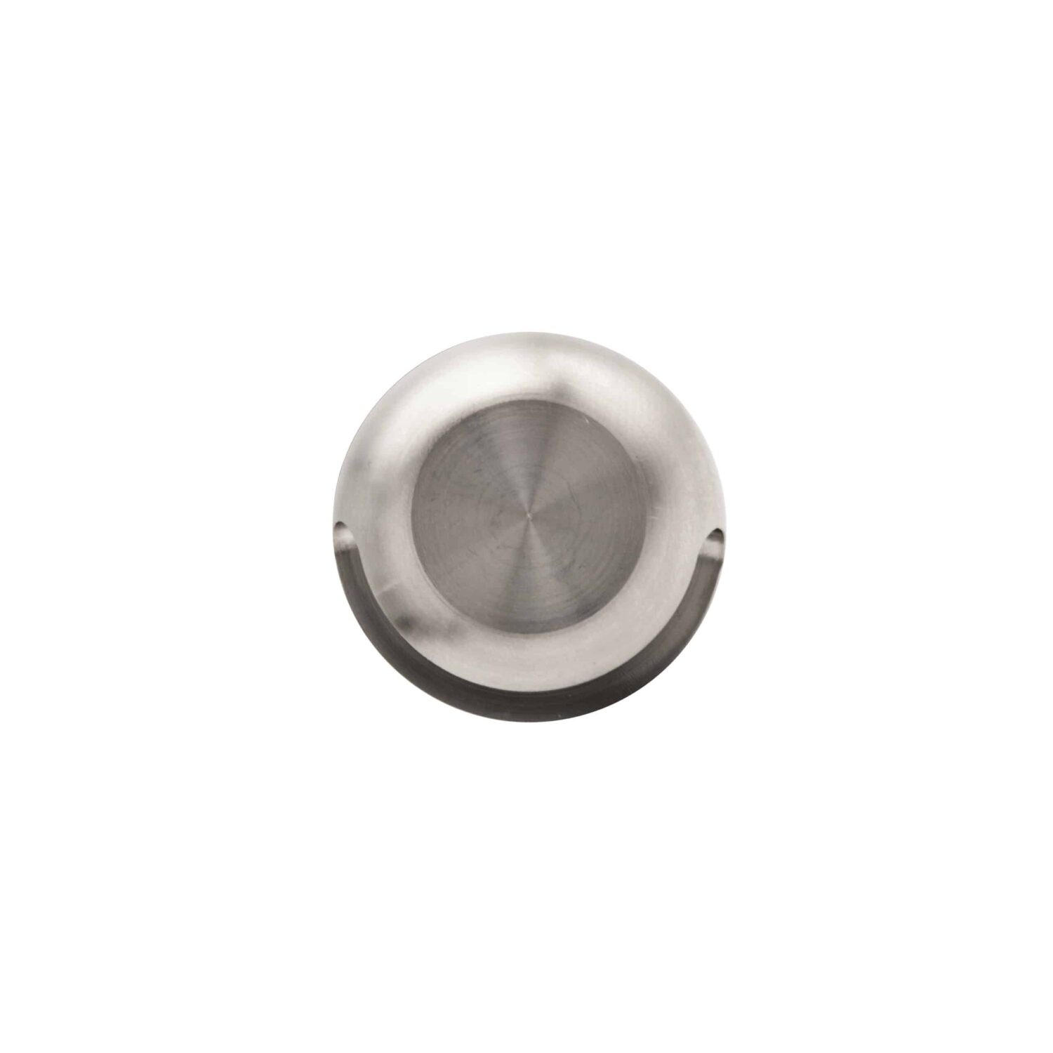 LuxR Micro Steplight in stainless steel seen from above with its shielded cap