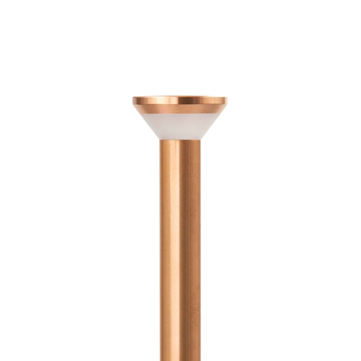 LuxR Modux One Halo in solid copper, a conical head on a slim pole