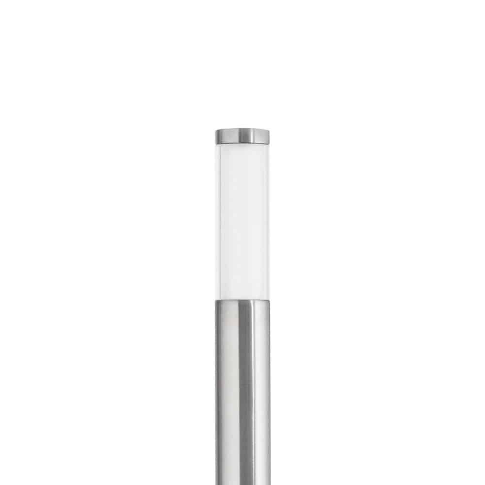 LuxR Modux One Saber in stainless steel, a slim pole with a frosted diffuser top