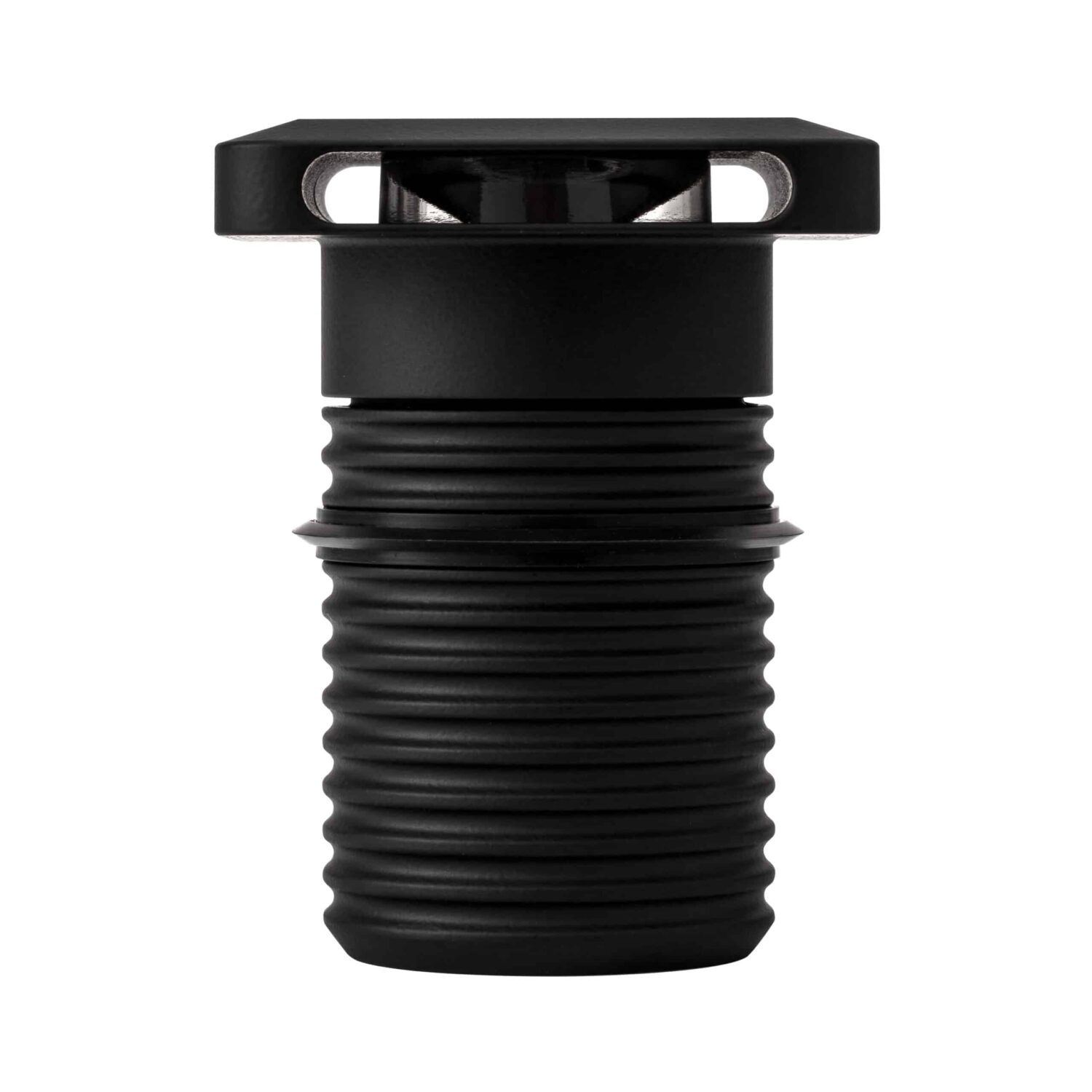 LuxR Modux Four Squarelight in black showing its threaded barrel