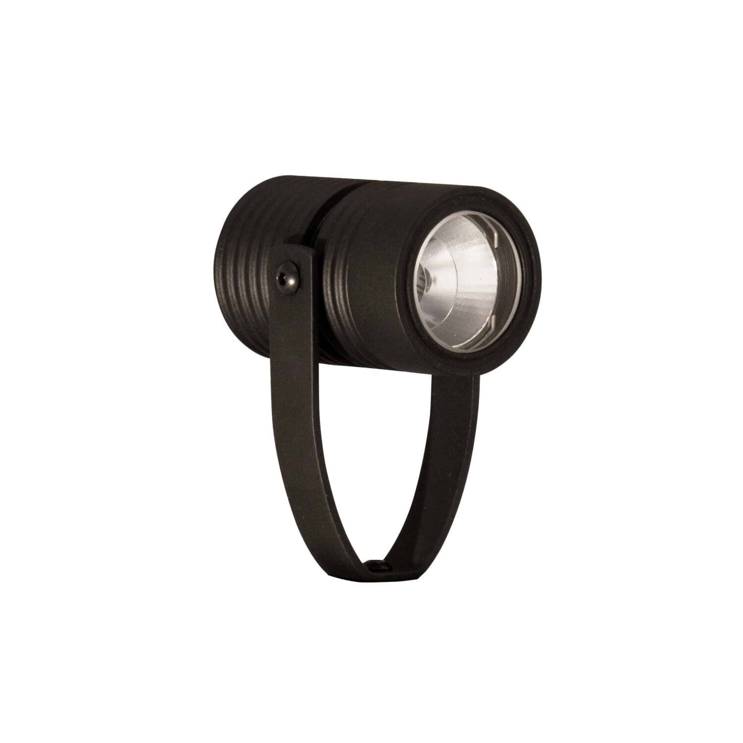 LuxR Modux Four Surface Mount Spot in black on a U-shaped bracket