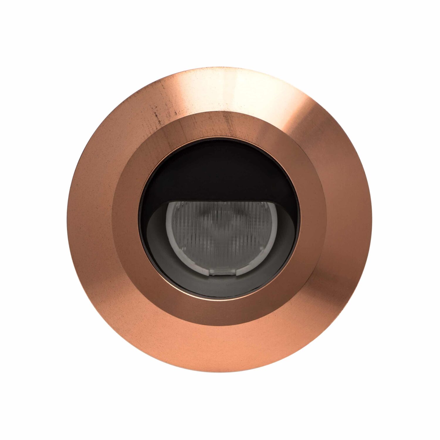 LuxR Modux Two Wall Washer in solid copper with a shielded wash lens