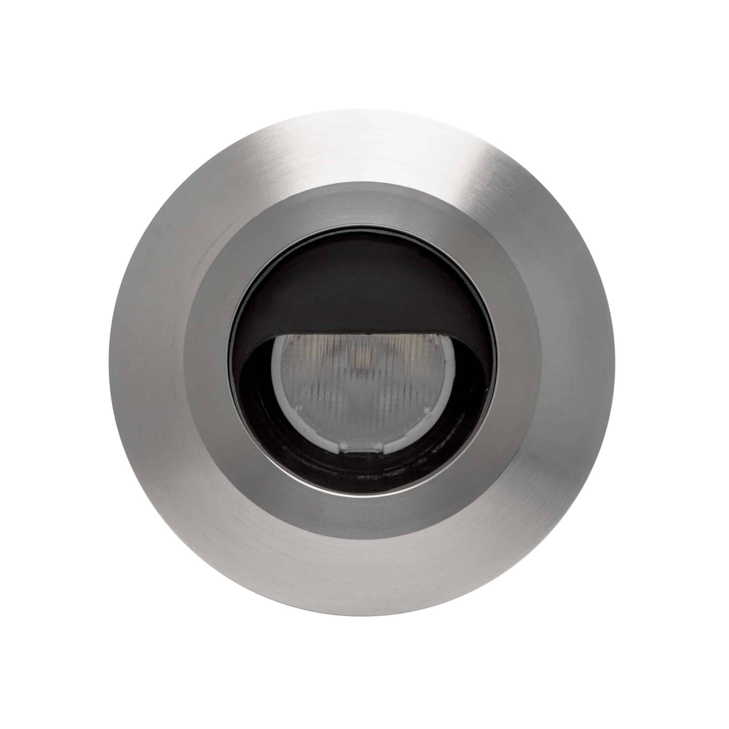 LuxR Modux Two Wall Washer in stainless steel with a shielded wash lens