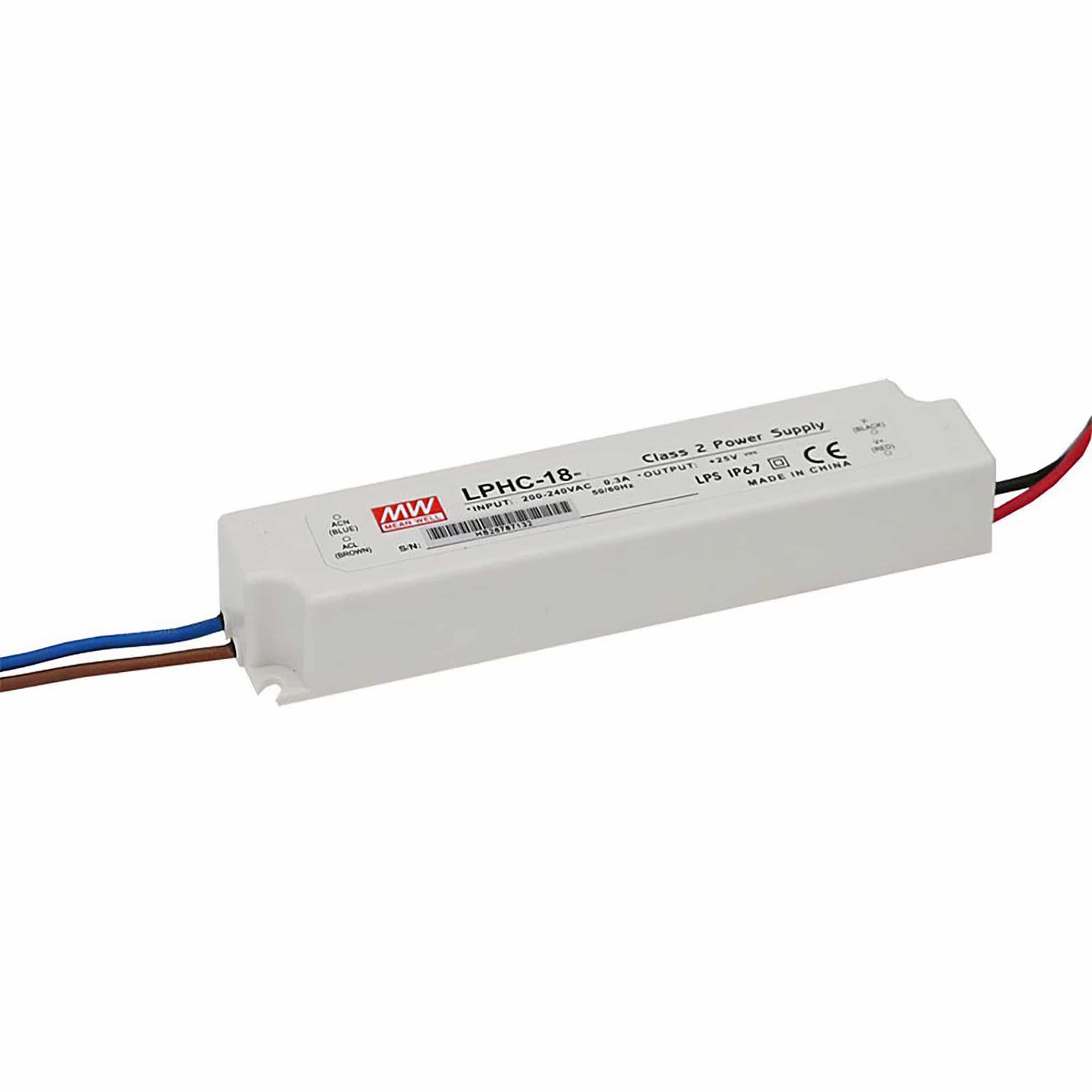 Mean Well LED Driver LPHC-18-700 700mA (6-25v) IP67 (Helen