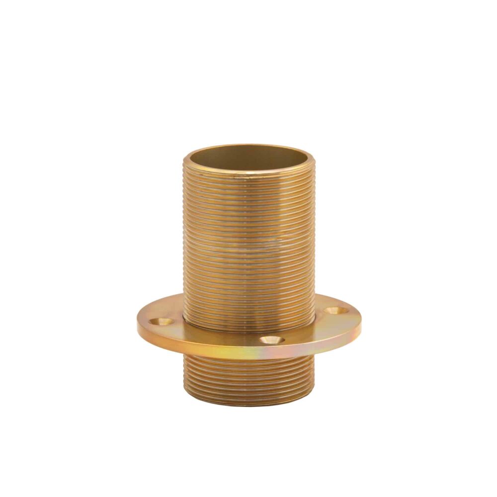LuxR M2-M4 aluminium deck mount canister with a threaded body and fixing flange
