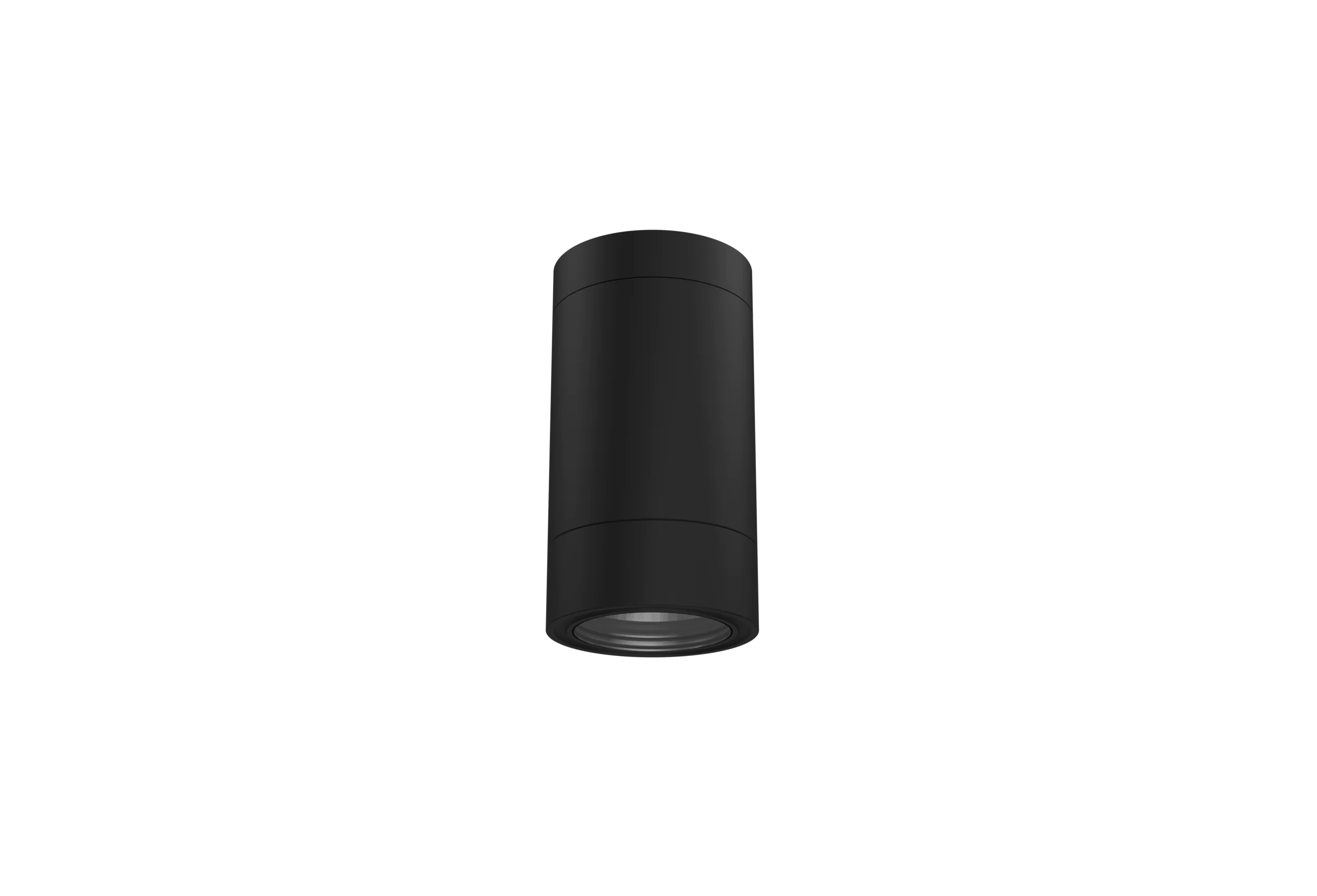 LuxR Modux Two Ceiling Mount in black, a cylindrical surface luminaire