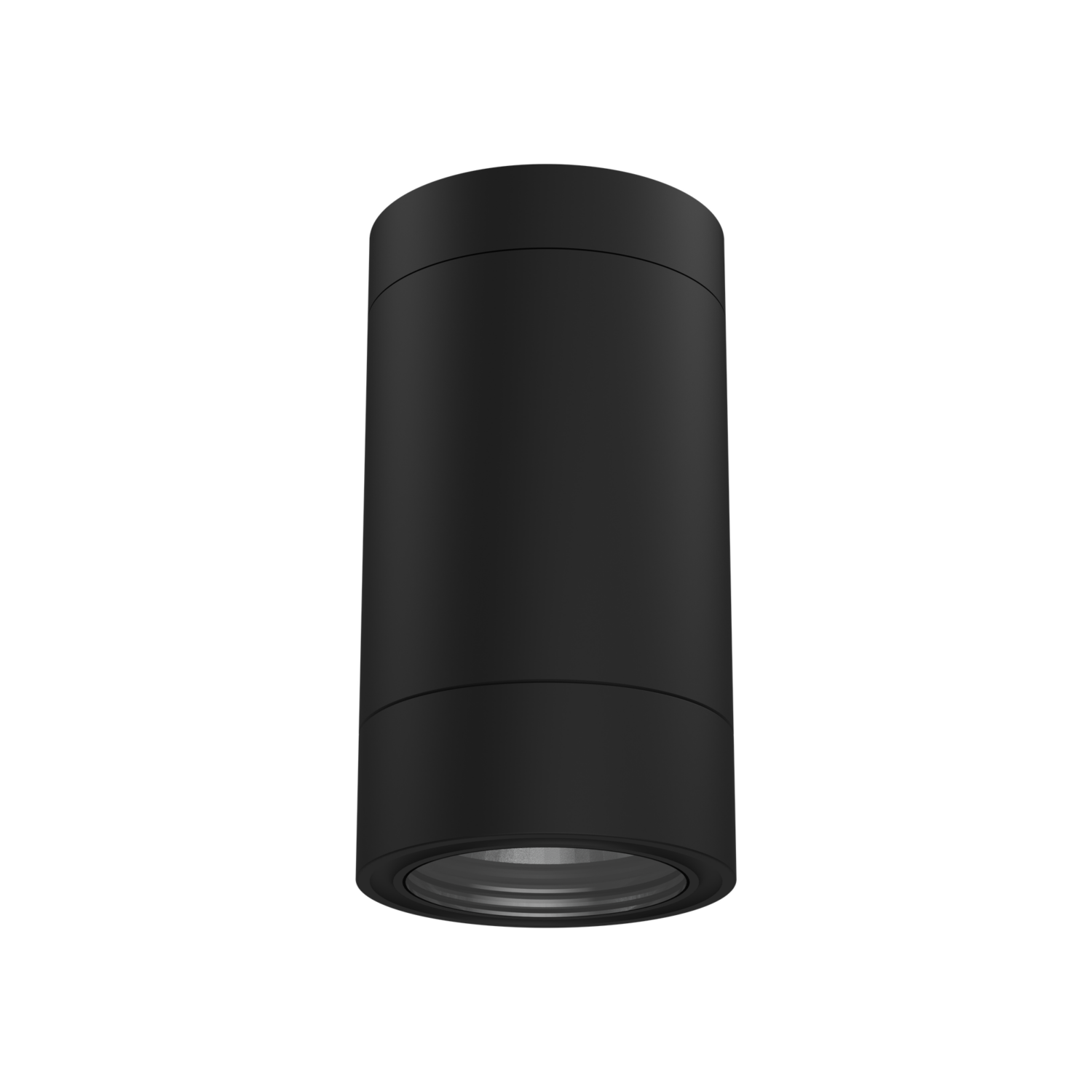 LuxR Modux Two Ceiling Mount in black, a cylindrical surface luminaire
