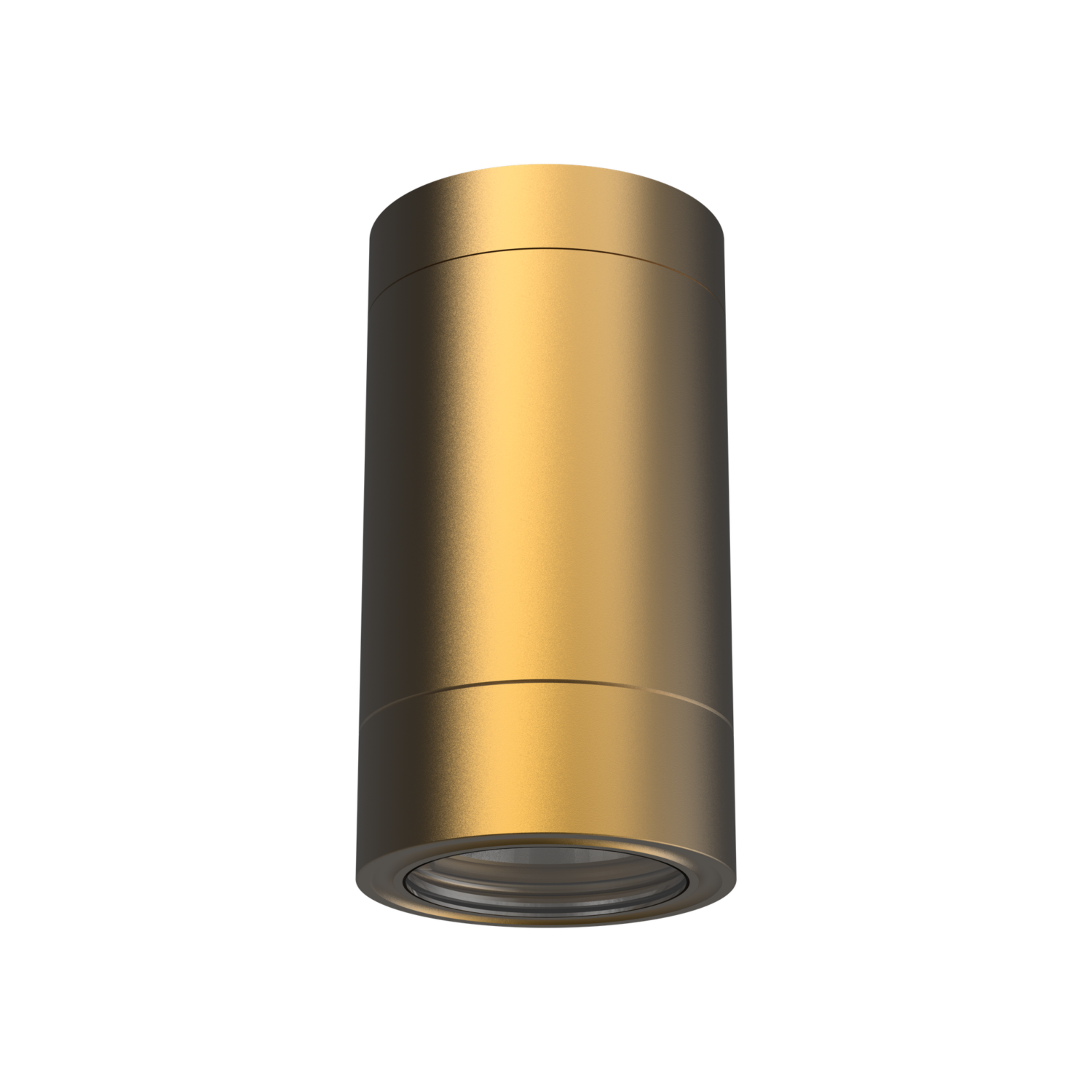 LuxR Modux Two Ceiling Mount in brass, a cylindrical surface luminaire