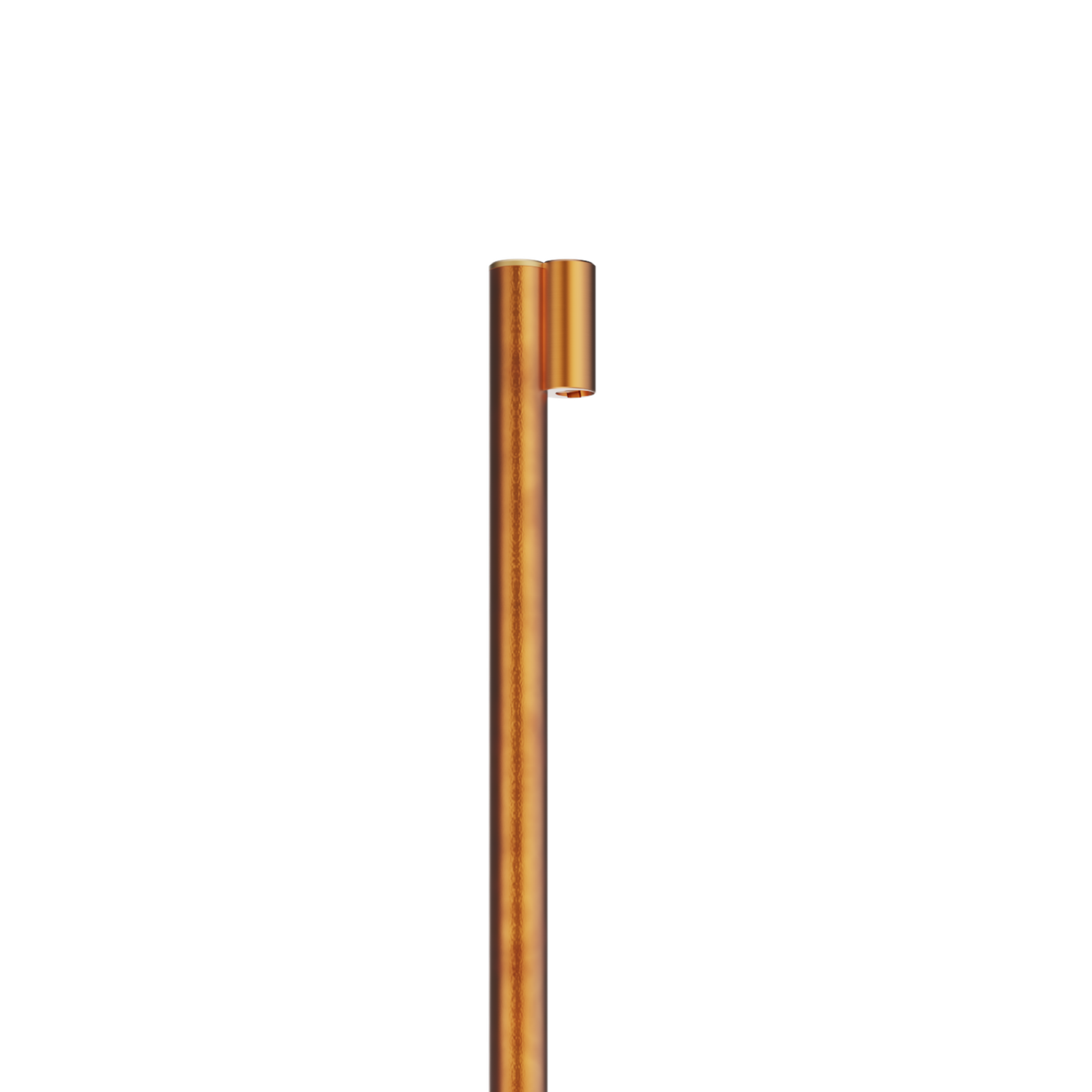LuxR Modux One Vail Pole Mount in solid copper, a slim pole luminaire