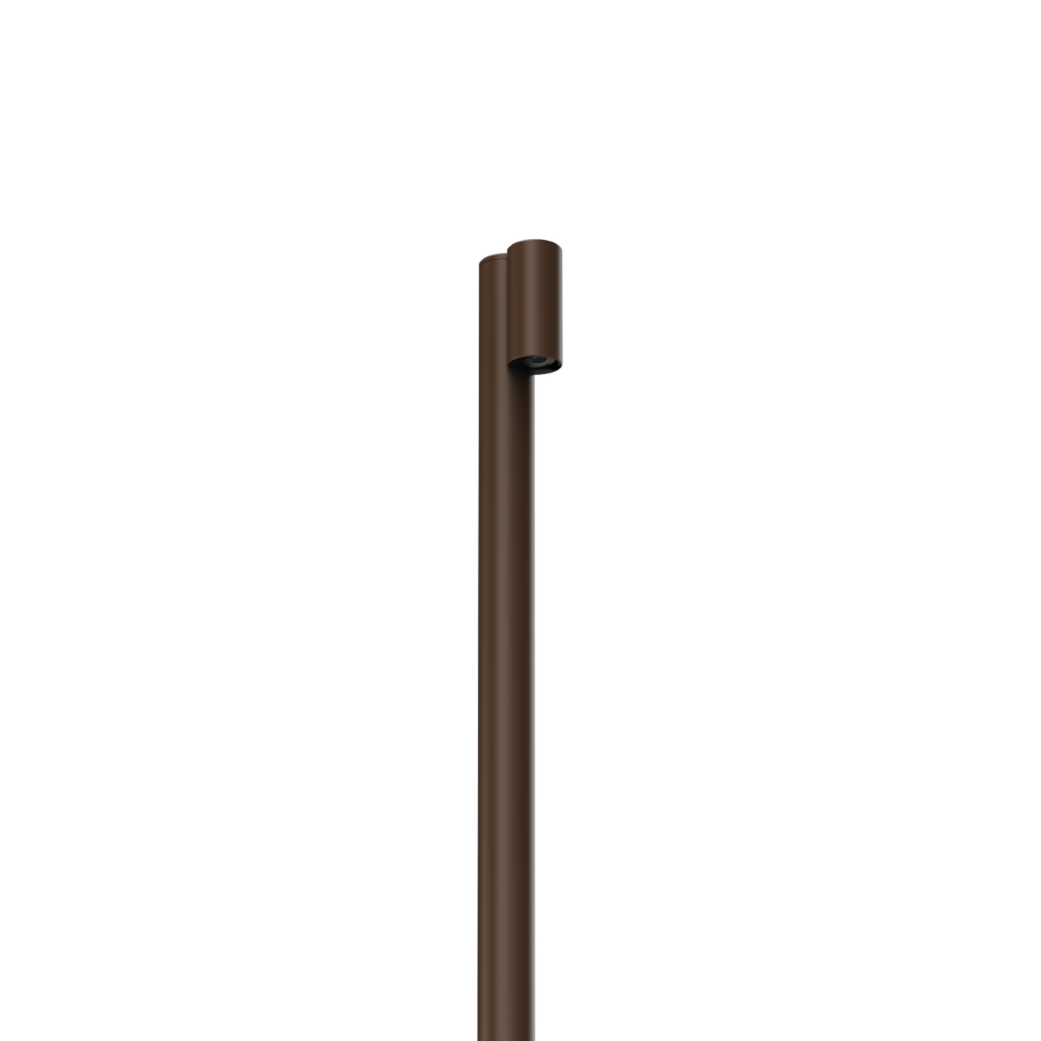 LuxR Modux One Vail Pole Mount in bronze, a slim pole luminaire