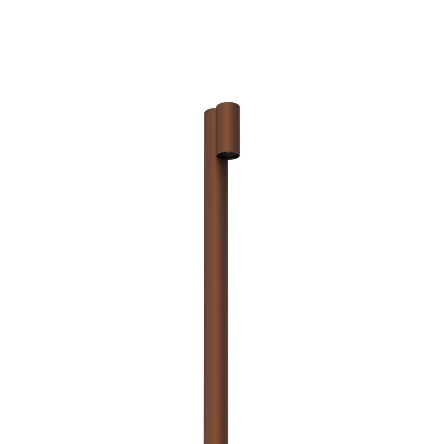 LuxR Modux One Vail Pole Mount in dark bronze, a slim pole luminaire