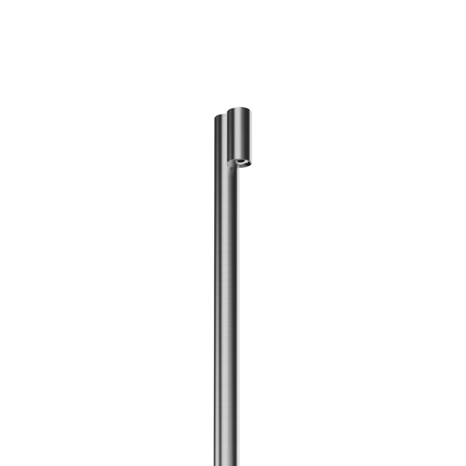 LuxR Modux One Vail Pole Mount in stainless steel, a slim pole luminaire